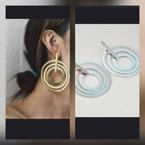 ❤ 4/$15❤ Silver Tone Multi Ring Earrings